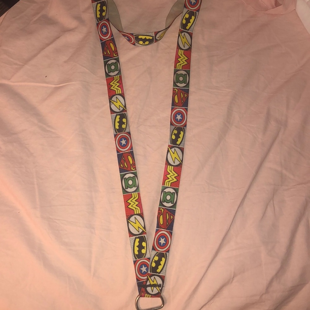 Ribbon superhero lanyard. DC comics. marvel comics